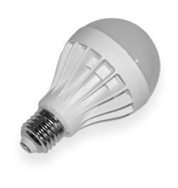 Лампа Светодиодная LED 9W холодный свет, керамический корпус