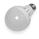 Лампа Светодиодная LED 9W холодный свет, молочный пластик