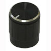 Handle on axle 6mm Star Black D = 15mm H = 17mm