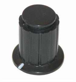 Ручка для потенциометра KYP16-16-4J черная на ось 4mm