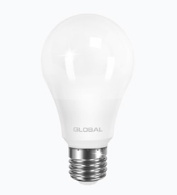Лампа светодиодная GLOBAL LED A60 8W 3000K 220V E27 AL