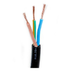 Power cable<draft/> H05RN-F 3x0.75mm2 black<gtran/>