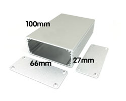 Корпус алюмінієвий 100*66*27MM aluminum case SILVER