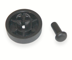 PVC leg HFF-11 D=31.5mm H=15mm Black