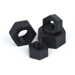 Nut M2.5 hex, black plastic