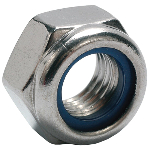 Stainless nut M6 hex self-stop. stainless steel 304