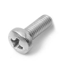 Galvanized screw M3x6mm half round PH