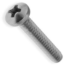 Galvanized screw M3x12mm half round PH