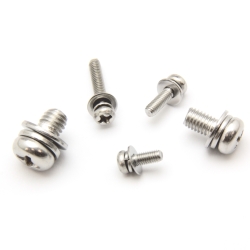 Stainless screw M2.5x6mm semicircular grover washer PH stainless steel 304