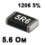 SMD resistor<gtran/> 5.6R 1206 5%