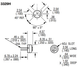 Резистор подстроечный 3329H-1-100R