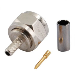 Connector F-nut for RG174 cable for crimping