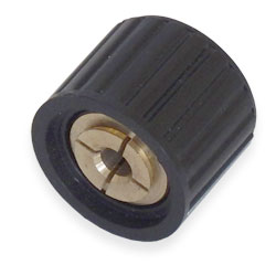 Ручка для потенциометра KYZ20-16-4J черная на ось 4mm
