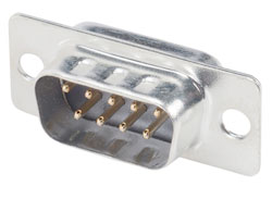 Connector DB 9-M gold