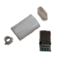 Fork USB Type-C 4pin в корпусе на кабель бел. CN-18-06