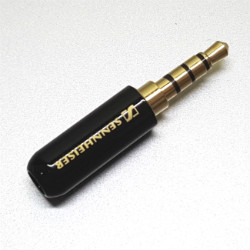 Штекер на кабель Sennheiser 4-pin 3.5mm емаль Чорний, тип А