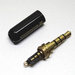 Plug to cable Sennheiser 4-pin 3.5mm enamel Black, type A