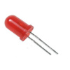 Светодиод 5mm Красный матовый 15 mCd