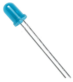 Светодиод 3мм Синий диффузный 250-500mcd 3-3.2V