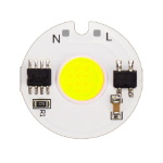 COB LED 5W<gtran/> White cold 220V AC 27mm<gtran/>