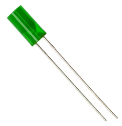 Светодиод 5mm цилиндр Зеленый матовый, длинные ноги UGD/2729