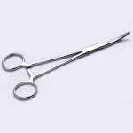 Clamp medical curved, 140 mm