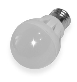 Лампа Светодиодная LED 5W теплый свет, молочный пластик
