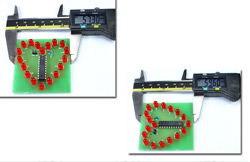 Radio constructor  Flashing heart 18 LEDs MK