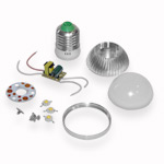 Assembly kit<gtran/>  Lamp LED 3W, E27, warm light<gtran/>