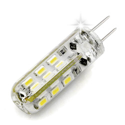 Лампа Светодиодная LED 12V G4 холодный свет, силикон