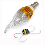 Assembly kit  LED lamp 3W, E14, warm light, candle