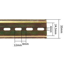 DIN-рейка стальная C45 35*7.5mm S=0.9мм 1м