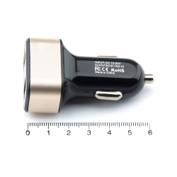USB-зарядка для авто C46 ,  USB 2.1A, вольтметр