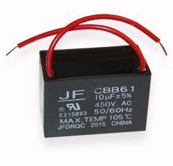 Конденсатор CBB-61 10uF 450VAC 51*35*25 гибкие выводы