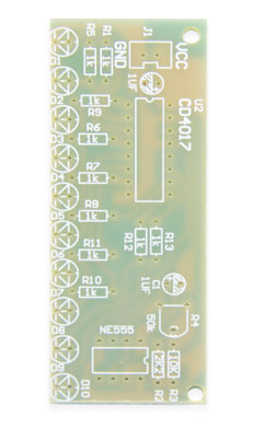Printed circuit board  Running light 10 LEDs