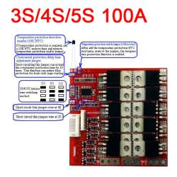 BMS security module LiFePO4 battery 4S 80A balanced