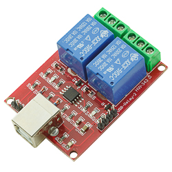 Module 2 relays 5V 10A USB control HW-343