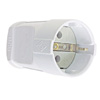 Socket for cable with grounding WHITE [16A, 250V]