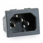 Mains plug AS-04 (C14) mounting (copper)