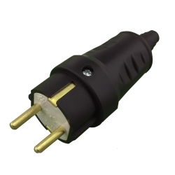 Plug for cable B16-362 straight rubber with grounding [16A, 250V]