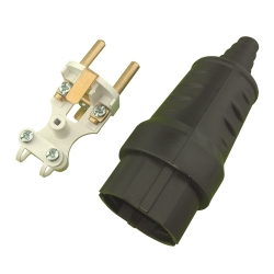 Plug for cable B16-362 straight rubber with grounding [16A, 250V]