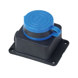 Plug-in block  F106, 1 slot, ground, rubber [16A, 250V]