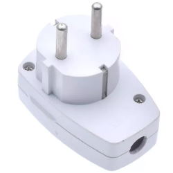 Corner fork 5mm with switch 10A 250V White WN-21
