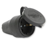 Cable socket  grounded Gunsan rubber [16A, 250V]