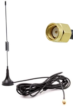 Antenna GSM-900/1800MHZ RP-SMA Male L = 197mm 5dBi 3m cable