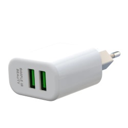 Зарядное USB L85C 5V, 2.4A, 2xUSB A 12W