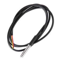 temperature sensor  DS18B20 in met. case with cable 0.5m, 3 pin.