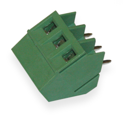 Клеммник винтовой XK103-5.0-03P (сталь) Зеленый