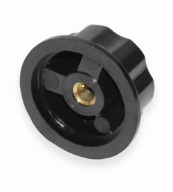 Handle on axle 6mm  MF-A05 Black D = 44mm H = 20mm