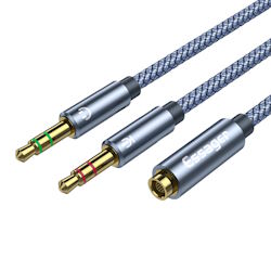 Cable Audio 0.25m 3.5/2x3.5mm jack male-female